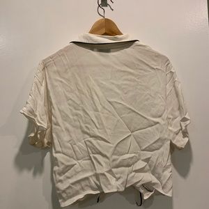 Artizia collard short sleeve blouse